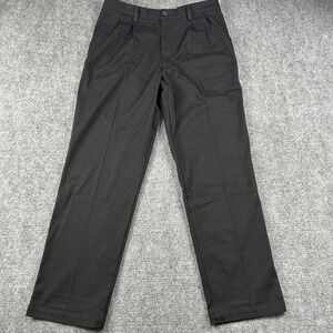 Dockers Easy Khaki Pants Mens 32x32 Black Pleated Classic Fit Stretch New 572798